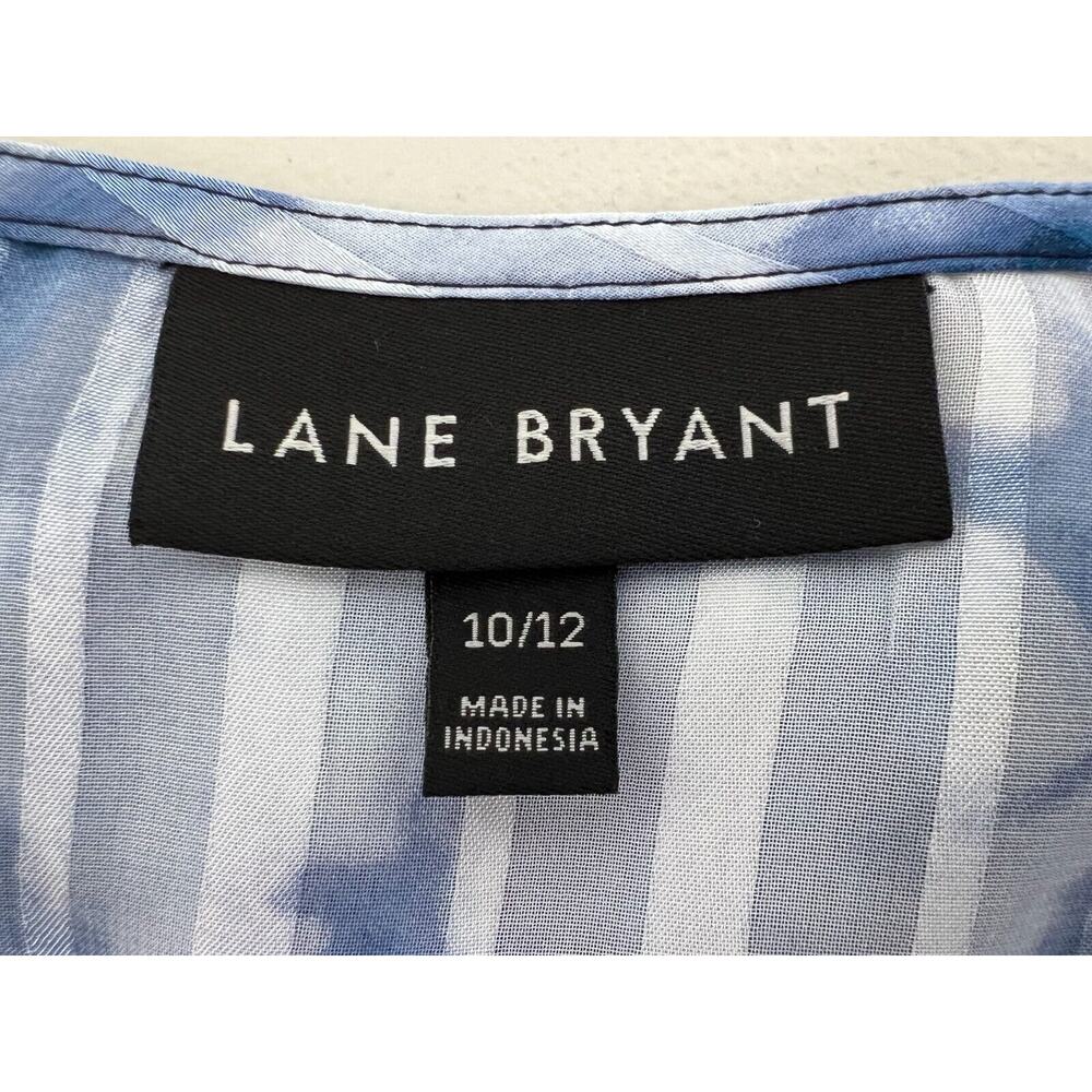 Lane Bryant Tie Dye Kimono Tunic Top Womens Size 10 12 Poncho Semi-Sheer Blue - Picture 10 of 12